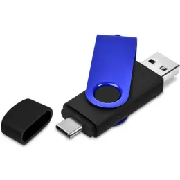 Shuffle Gyro Black Flash Drive Blue - 32GB